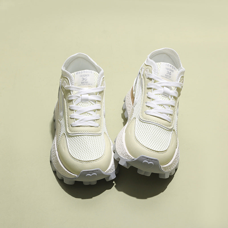Damen sportliche Sneakers mit atmungsaktiver Mesh-Oberfläche und dämpfendem Sohlenprofil R&B
