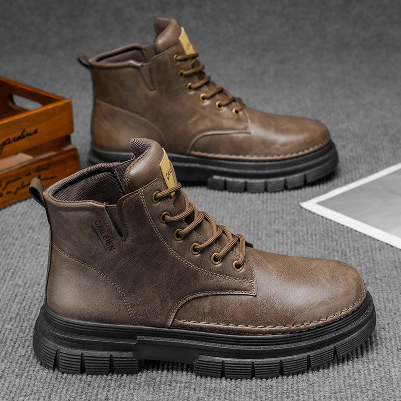 Herren Robuste Stiefeletten mit rutschfestem Sohlenprofil und warmem Innenfutter