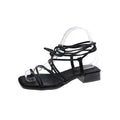 Damen transparente Riemchen-Sandaletten mit blockiertem Absatz und verspieltem Design R&B