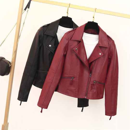 Damen Bikerjacke mit asymmetrischem Reißverschluss und dekorativen Nieten R&B