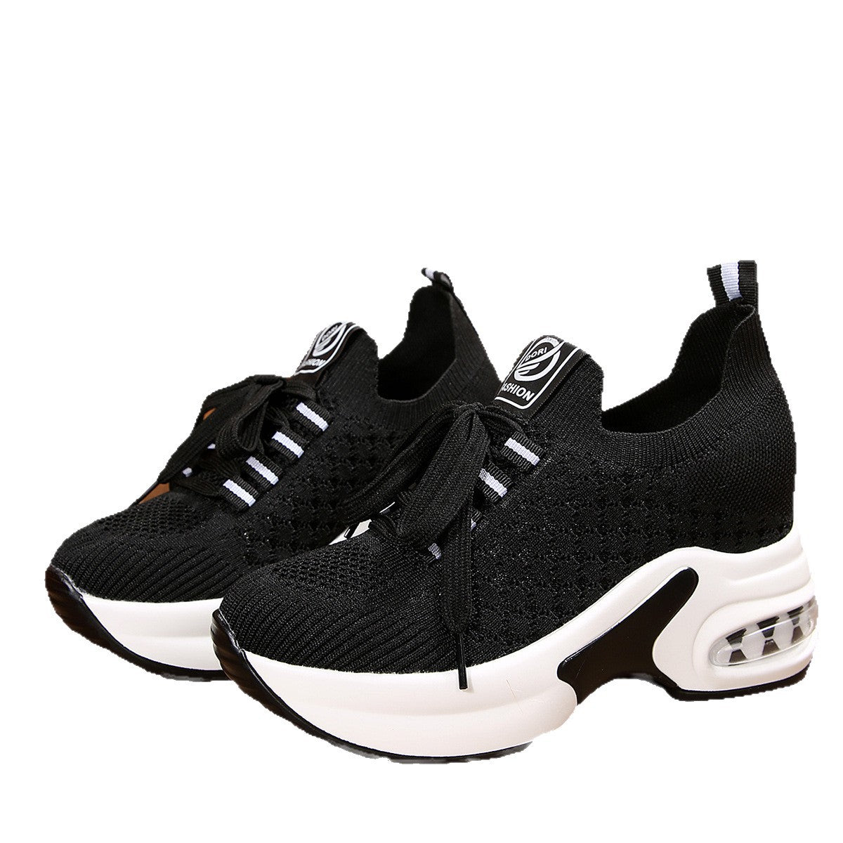 Damen Sportliche Sneakers mit atmungsaktivem Strickdesign und rutschfester Sohle R&B