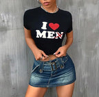 Damen Crop-T-Shirt mit inspirierendem Statementdruck R&B