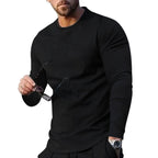 Herren langärmliges T-Shirt mit modischem Schnitt und hochwertigem Baumwollmix R&B