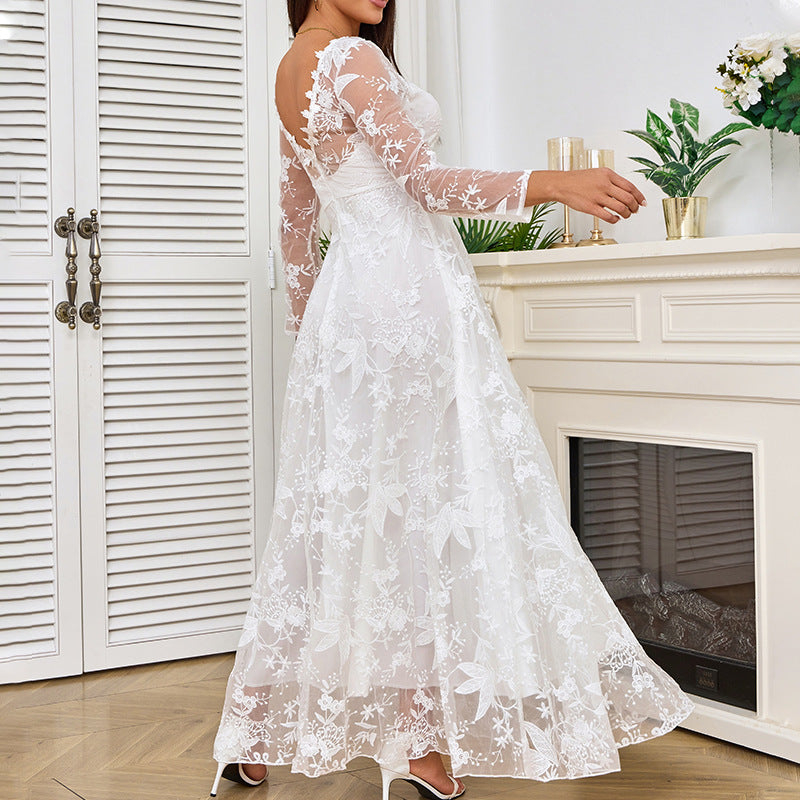 R&B | Elegante weiße Braut Hochzeitskleid