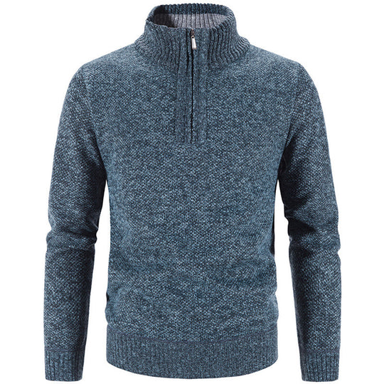 Herren modischer Rollkragenpullover mit elegantem Reißverschluss R&B