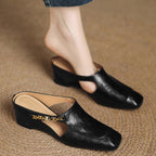 Damen Komfortable Mules mit elegantem Blickfang