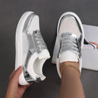 Damen Sportliche Sneaker mit reflektierenden Akzenten und atmungsaktivem Mesh