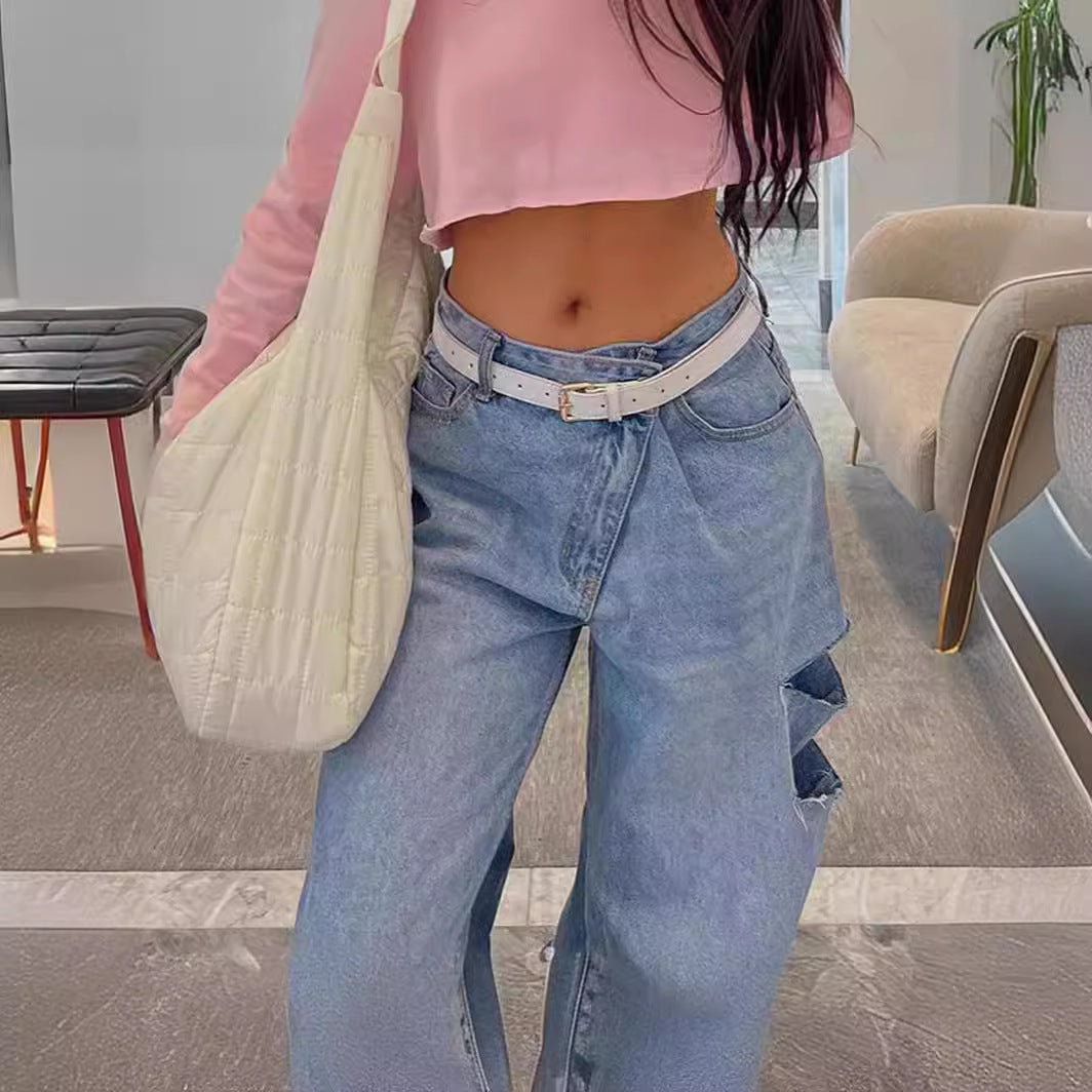 Damen lockere Jeans R&B