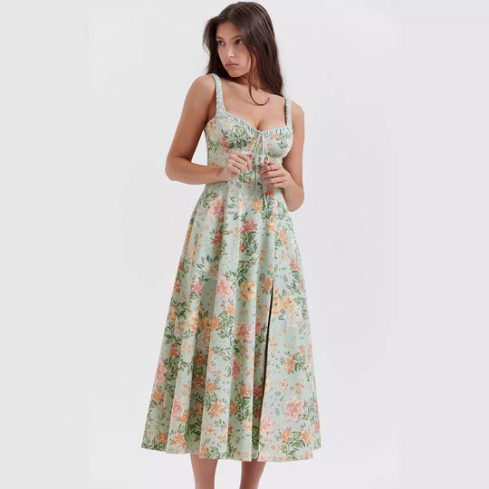 Damen Maxikleid mit romantischem Schnitt und raffinierten Rüschendetails R&B