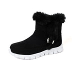 Damen Winterstiefel mit kuscheligem Kunstfell und modischem Riemen R&B
