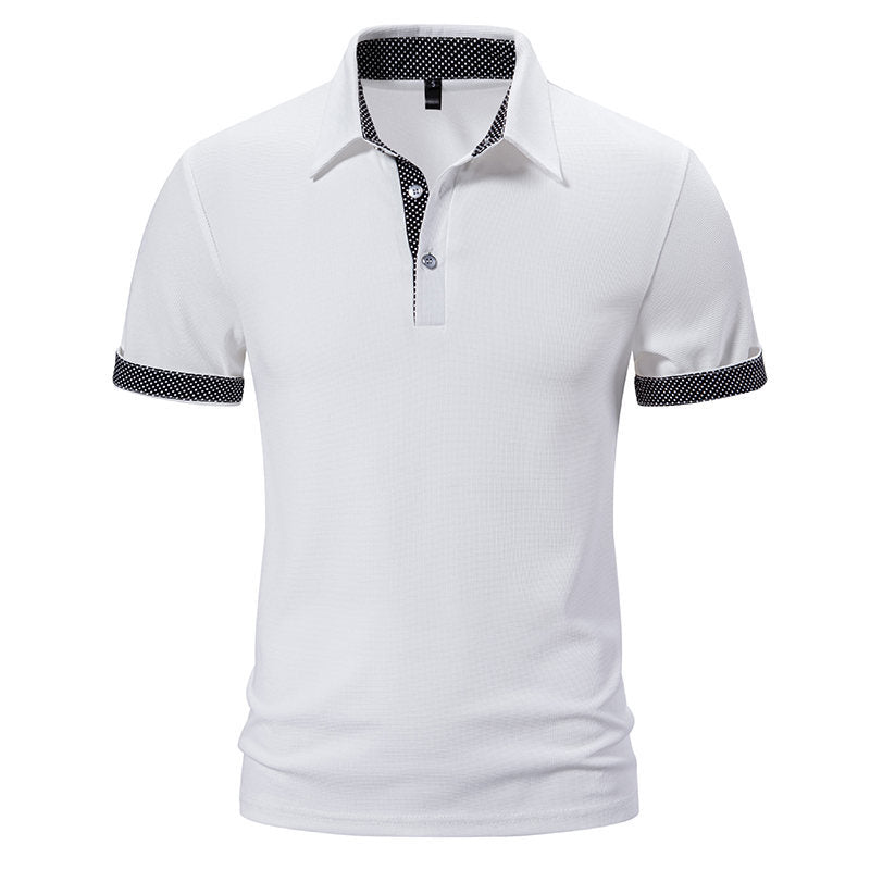 Herren Poloshirt mit modischem Kragen und kontrastierenden Ärmeln