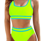 Damen Hochtailliertes Sport-Bikini-Set R&B