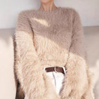 Damen Flauschiger Pullover mit weichem Material und modischem Design