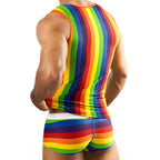 Herren nan eng anliegendes Unterwäsche-Set mit Tanktop und formendem Boxerbrief aus Stretchjersey R&B