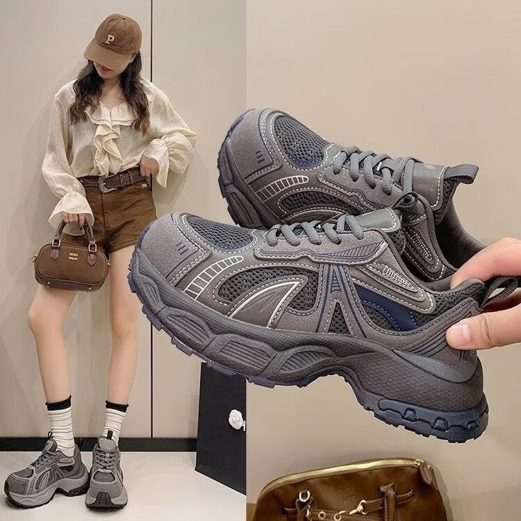 Damen Sportliche Atmungsaktive Sneakers mit gepolsterter Sohle und rutschfester Außensohle R&B
