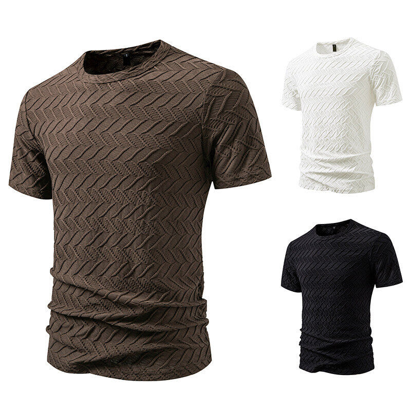 Herren Strukturiertes Kurzarmshirt mit modernem Design