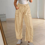Damen Gemütliche und lässige Freizeithose mit großen Taschen