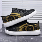 Damen Sneakers mit coolem Skull-Design und gepolsterter Sohle