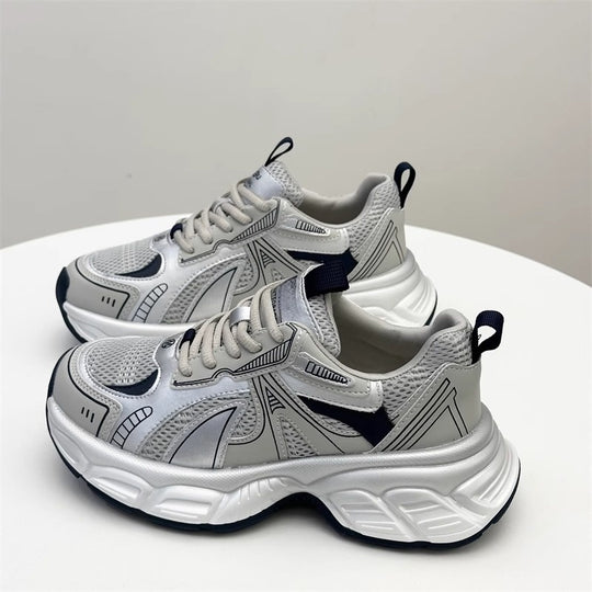 Damen Sportliche Laufsneaker mit atmungsaktiver Mesh-Technologie und dämpfendem Sohlenprofil R&B