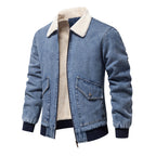 Herren Jeansjacke mit Fleecefutter und praktischen Taschen