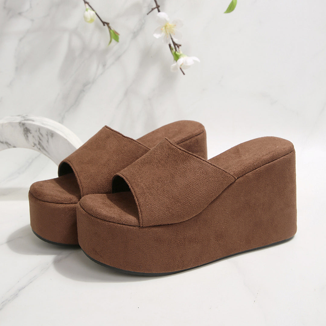 Damen Wedge-Pantoletten mit modischem Design und rutschfester Sohle R&B