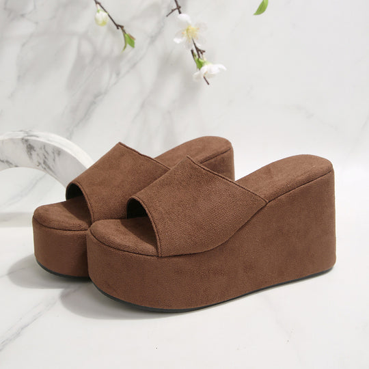 Damen Wedge-Pantoletten mit modischem Design und rutschfester Sohle R&B