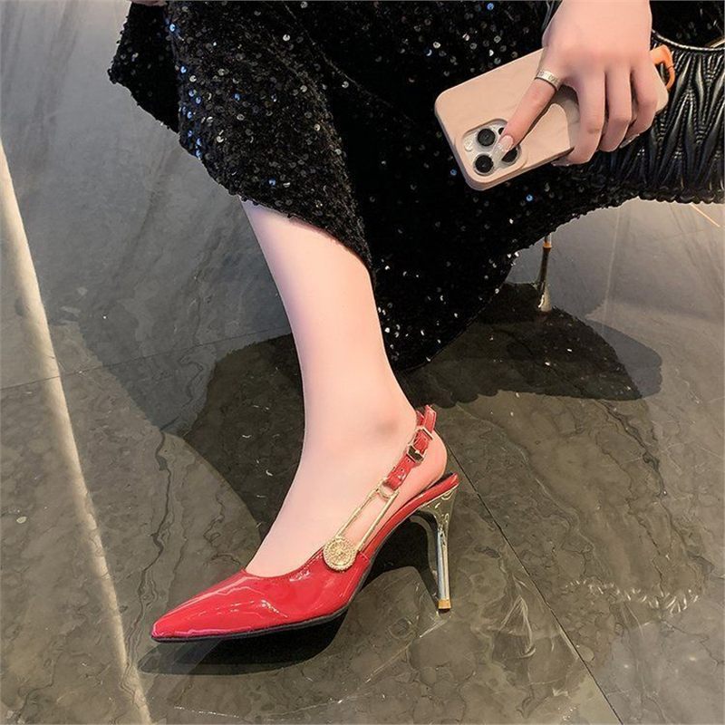 Damen Slingback High Heels mit elegantem Metallakzent R&B