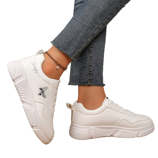 Damen Bequeme Sneakers mit verspieltem Schmetterlingsmotiv R&B
