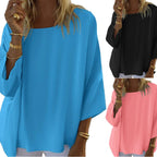 Damen Leichte Batwing Bluse R&B