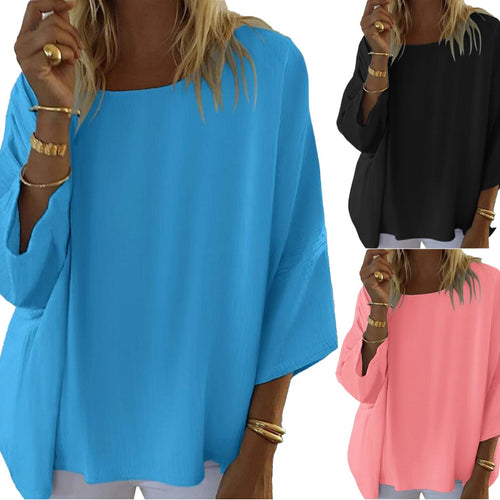 Damen Leichte Batwing Bluse R&B
