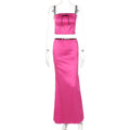 Damen Glamouröses Satin-Kleid mit Spitzendetails R&B
