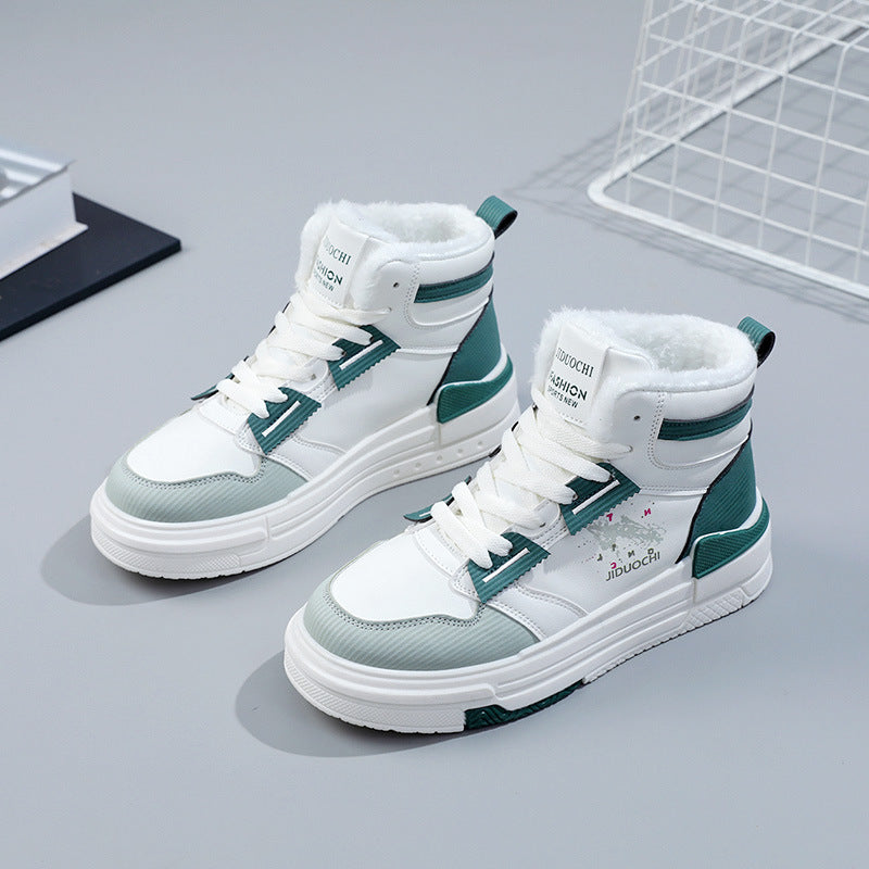 Damen Hohe Sneakers mit kuscheligem Innenfutter und modischem Akzent R&B