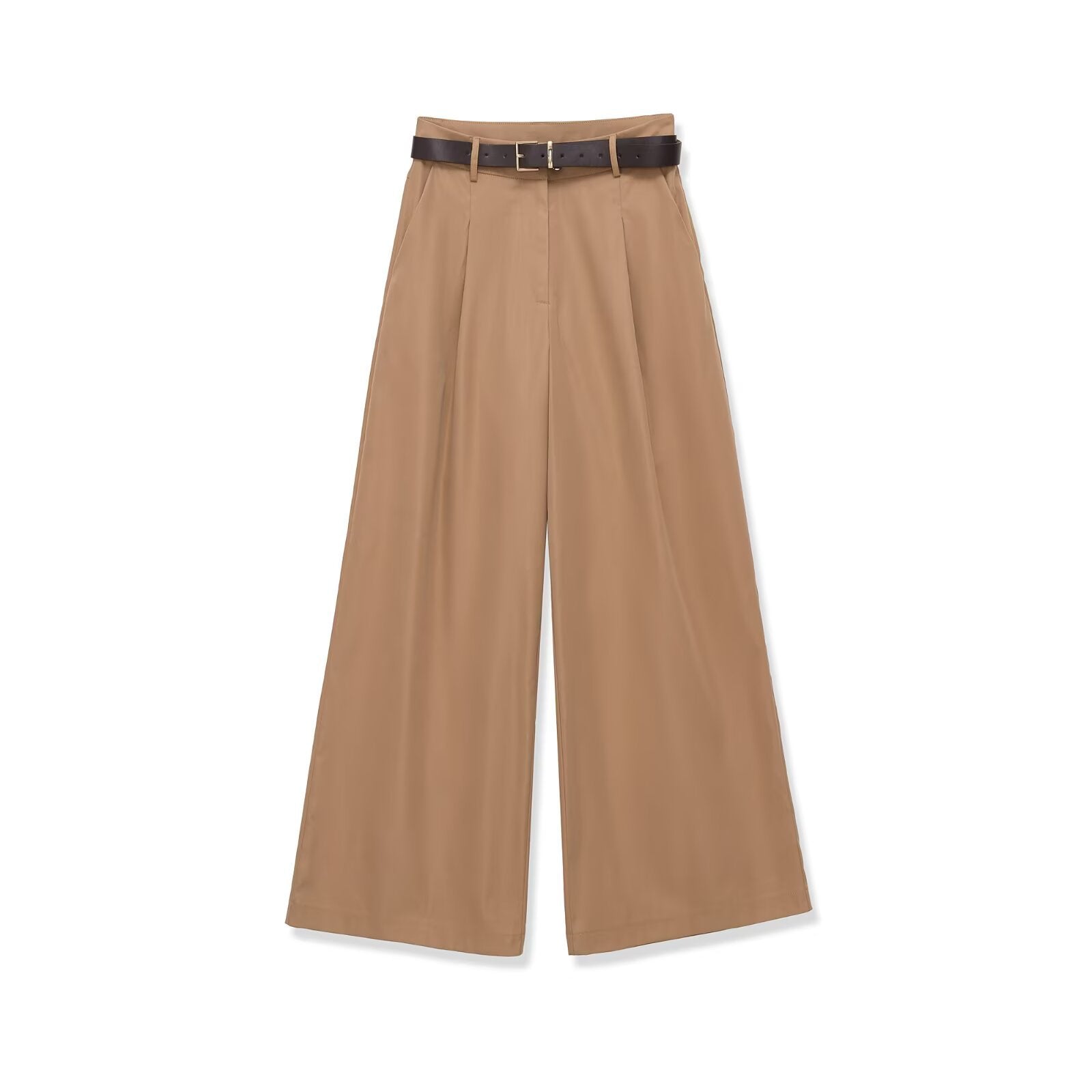 Damen weite Hochbundhose mit abnehmbarem Gürtel R&B