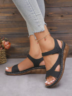 Damen Bequeme Wedge-Sandalen mit verstellbaren Riemen R&B