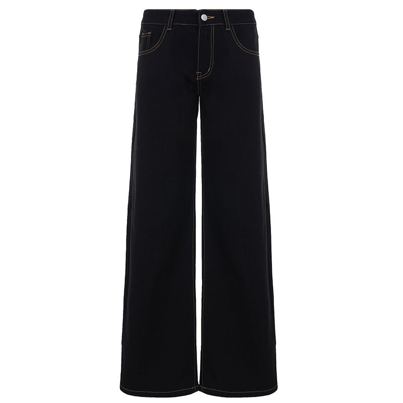 Damen Weitgeschnittene Jeans mit hohem Bund und eleganter Nahtführung R&B