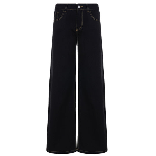 Damen Weitgeschnittene Jeans mit hohem Bund und eleganter Nahtführung R&B