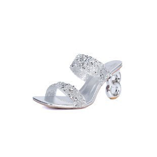 Damen Glamouröse Glitzer-Sandalen R&B