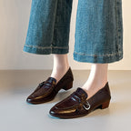 Damen Elegante Mokassins mit modischem Schnallen-Detail R&B
