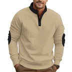 Herren Sweatshirt mit modischem Stehkragen und praktischem Reißverschluss R&B