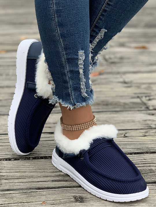 Damen Flauschige Slip-On Hausschuhe mit weichem Innenfutter R&B