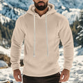 Herren weicher Fleece-Hoodie mit Schneeschutz und kontrastierenden Säumen