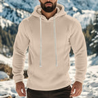 Herren weicher Fleece-Hoodie mit Schneeschutz und kontrastierenden Säumen