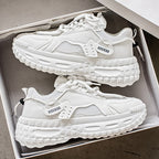 Damen Chunky Sneaker mit atmungsaktiver Mesh-Oberfläche und dämpfender Sohle
