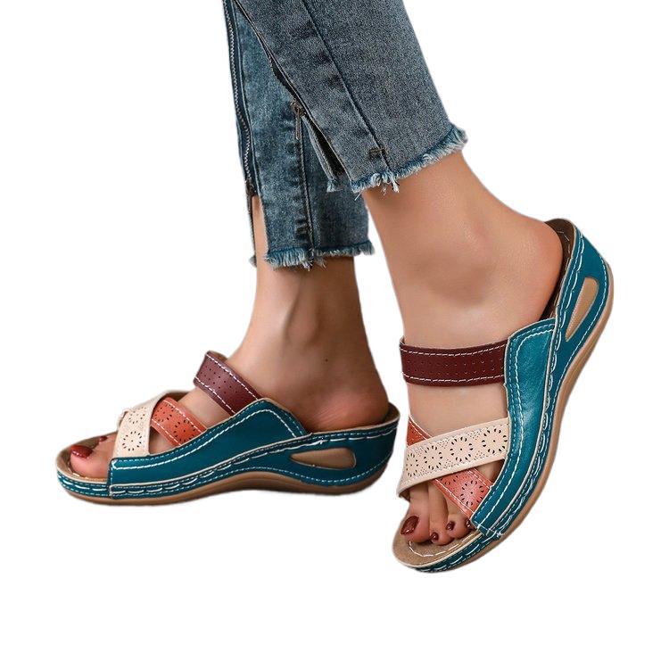 Damen Komfortable und luftige Clogs mit modischen Riemen R&B