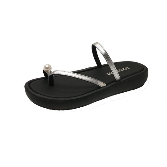 Damen elegante Zehentrenner mit Schmuckdetails R&B