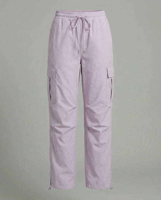 Damen nan ultraleichte Freizeit-Hose mit hohem Elastikbund, Kordelzug und verstellbarem Beinabschluss R&B