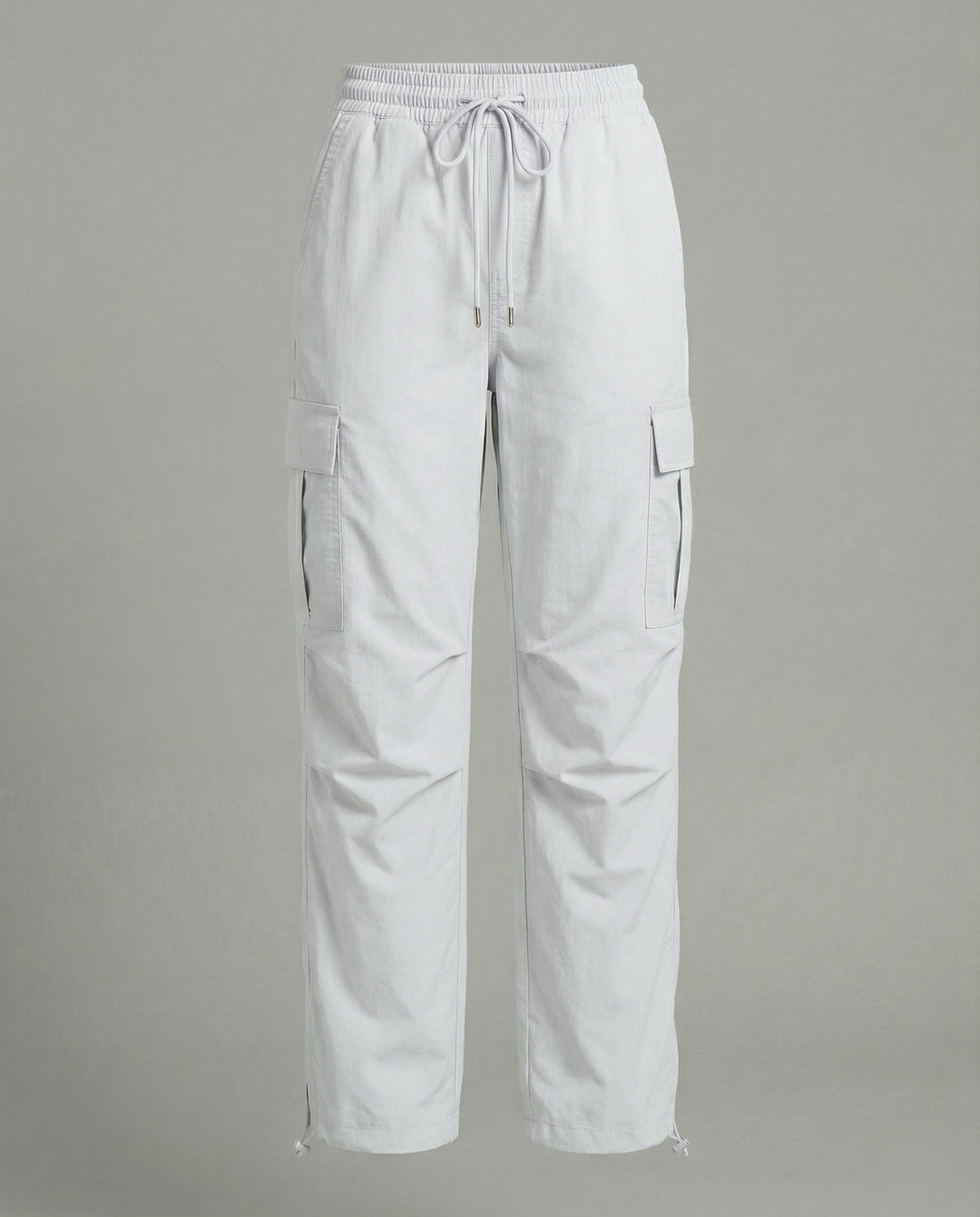 Damen nan ultraleichte Freizeit-Hose mit hohem Elastikbund, Kordelzug und verstellbarem Beinabschluss R&B