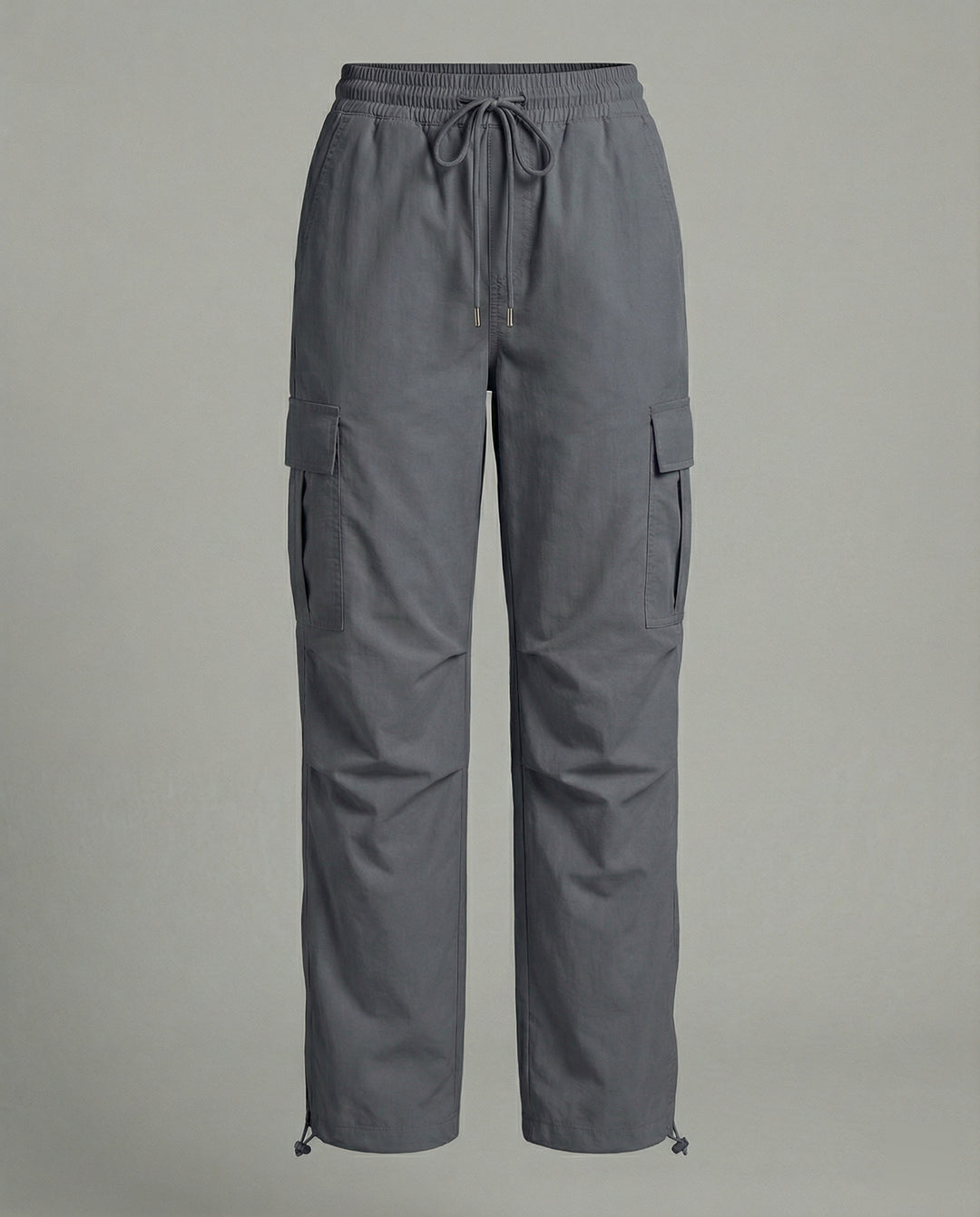 Damen nan ultraleichte Freizeit-Hose mit hohem Elastikbund, Kordelzug und verstellbarem Beinabschluss R&B