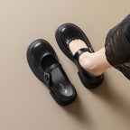 Damen modische Mary-Jane Schuhe mit dekorativem Schnallenverschluss