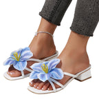 Damen Sandalen mit dekorativem Blumendetail R&B